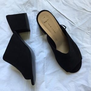 Black Suede Block heel